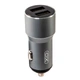 Зарядне автомобільне XO CC30 (2USB 2.4A) Сірий - изображение 1
