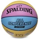 Мяч баскетбольный PU №7 S-G ALL CONFERENCE (PU, бутил, желтый-голубой) (76896Y) - изображение 2