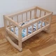 Кроватка деревянная игрушечная для куклы 43см с постелью Graisya качалка колыбель - изображение 9