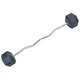 Штанга фиксированная изогнутая обрезиненная Zelart Rubber Hexagon Barbell TA-6231-50 длина-95см 50кг - изображение 1