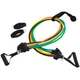 Еспандер багатофункціональний для фітнесу 5 джгутів Resistance Band FI-6333 Матеріал: гума, неопрен, поліестер. Довжина: 120 см. Жорсткість: варіативна. - зображення 1