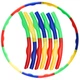 Обруч складной Хула Хуп Hula Hoop FI-307 7 секций синий+красный+зеленый+желтый - изображение 1