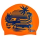 Шапочка для плавания SPEEDO SLOGAN PRINT 808385C859 оранжевый-синий - изображение 1
