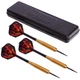 Дротики для игры в дартс цилиндрические CLUB BRASS D105-21 HARROWS (сталь, вес 21гр, 3шт.,+3хвост,+3опер) - изображение 1