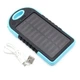 Внешний аккумулятор с солнечной панелью Power bank Solar Charger ES500 10000 mAh Черно-Синий - зображення 2