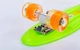 Скейтборд пластиковый Penny LED WHEELS 22in со светящимися колесами SK-5672-7 (салатовый-оранжевый) - изображение 3