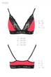 Эластичный топ с кружевом Passion PS001 TOP XL Красный/Чёрный ( SO4186 ) - изображение 8