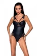 Боди из эко-кожи и кружева Loona Body Passion S/M Черный ( SO5356 ) - изображение 2
