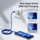 Кабель Baseus Crystal Shine Series Fast Charging Data Cable Type-C to iP 20W 1.2m CAJY000203 Blue - изображение 3