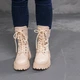 Ботинки женские Fashion Horseshoe 3367 39 размер 25 см Бежевый - изображение 3