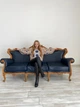 Бежевый вязаный женский свитер One size SusykPerfect (G0204) с цветочными мотивами - изображение 4