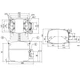 Компресор для холодильника SECOP (DANFOSS) SC15MLX R404а/R507а 1285W (з пусковим реле BN171) - зображення 2