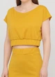 Трикотажний костюм топ + пряма спідниця міді Подіум 28125-MUSTARD S Горчичный - изображение 3