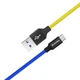 Кабель ColorWay USB-microUSB, 2.4А, 1м, Blue/Yellow (CW-CBUM052-BLY) - зображення 5