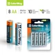 Батарейки ColorWay Alkaline Power AA/LR06 напряжение 1.5 В щелочные 8шт (CW-BALR06-8BL) - изображение 2