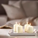 Набор свечей IKEA HEMSJO без запаха, естественный, 8 см 701.242.62 - изображение 2