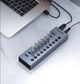USB хаб Orico BT2U3-10AB USB 3.0 10 портів алюмінієвий з блоком живлення hub концентратор - зображення 6