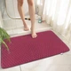 Коврик для ванной комнаты и душа Bathlux нескользящий с мягким плотным ворсом Бордовый - изображение 1