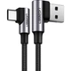 Кабель UGREEN US176 Angled USB 2.0 to Angled USB Type-C Cable Nickel Plating Aluminum Shell 3A 2m Black (20857) - зображення 1