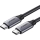 Кабель UGREEN US161 USB Type-C Male to USB Type-C 60W Male Cable Nickel Plating Aluminum Shell 3A 1.5m Gray (50751) - изображение 1