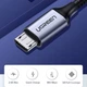 Кабель UGREEN US290 USB 2.0 to Micro Cable Nickel Plating Aluminum Braid 2A 1m Black (60146) - зображення 2