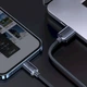 Кабель BASEUS Crystal Shine Series Fast Charging Data Cable USB to iP 2.4A Black 1.2м (CAJY000001) - зображення 5
