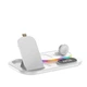 Зарядное устройство Qi 4in1 Wireless Charger RGB/Clock JYD-WC124 30W Phone/Watch/Earphones white - изображение 3