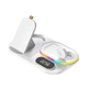 Зарядное устройство Qi 4in1 Wireless Charger RGB/Clock JYD-WC124 30W Phone/Watch/Earphones white - изображение 5