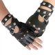 Рукавички GLOVES безпалі шкіряні з ремінцями S чорний 02266 - зображення 1