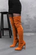 Ботфорти жіночі Fashion Wasp 3363 35 розмір 23 см Гірчичний - зображення 1