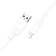 Кабель зарядки HOCO X84 (2.4A) (1M) для Apple Lightning to USB для iOS пристроїв iPhone iPad iPod Швидка зарядка Білий - изображение 1