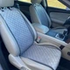 Накидки на сидіння з алькантари Lux ПАЙКА, Квадратний ромб сірий. Стандарт. Передній комплект - изображение 1