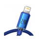 Кабель Baseus CAJY000101 Crystal Shine Series Lightning 2.4A 200см blue - зображення 4