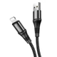 USB кабель для iPhone з роз'ємом Lightning HOCO X50 Excellent charging data cable (2,4 А, 1m). Black - зображення 4