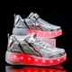 Роликові кросівки з LED підсвічуванням сірі на 2-х колесах (LR 1276) 30(19см) - зображення 8