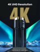 Высокоскоростной HDMI шнур кабель UGREEN 4K HDMI 2.0 в нейлоновой оплетке черный 3 м Black (HD119) - изображение 5