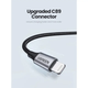 Кабель зарядный UGREEN USB-A to Lightning для iPhone iPad 2.4А с оплеткой 1 м Black (US199) - изображение 4