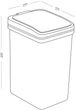 Ведро для мусора MBM HOME с крышкой Антрацит (BIN-04 10L ANTHRACITE) - изображение 4