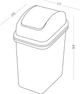 Ведро для мусора MBM HOME с крышкой BIN-12 10 л Серое (BIN-12 10L GRAY) - изображение 2