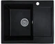Мойка кухонная, прямоугольная, композитная Valetti 26R 62х50см Черная + смеситель - изображение 2