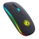 Беспроводная мышка iMice E-1300 1600dpi USB 2.4ГГц и Bluetooth RGB подсветка Black (534955) - изображение 1