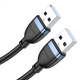 Кабель 2 х USB 2.0 Type-A (1m) удлинитель для компьютера ноутбука KUULAA KL-X45 Black - зображення 1