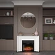 Портал камина Infinity из МДФ и электрокамин 23 дюйма каминокомплект FN 1023 белый Aristocrat Decor - изображение 3
