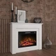 Портал камина Aurora из МДФ и электрокамин 23 дюйма каминокомплект FN 0323 белый Aristocrat Decor - изображение 2