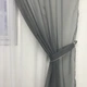 Шторы шифоновые с ламбрекеном ALBO серые 150×270 см (LS-295-35) - изображение 5