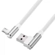 Micro usb кабель з Г-подібними роз'ємами - 3 метри, білий (100914) - зображення 2