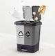 Ведро для мусора MBM HOME сортировочное 10+10 л Серое (BIN-05 (10+10L) LIGHT GRAY/GRAY) - изображение 4