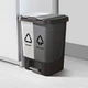 Ведро для мусора MBM HOME сортировочное 10+10 л Серое (BIN-05 (10+10L) LIGHT GRAY/GRAY) - изображение 5