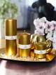Свічка парафінова Pom Pom Candles, 20 х 6.5 см, без запаху, 100 годин горіння, золота - зображення 2