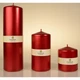 Свічка парафінова Pom Pom Candles, 20 х 6.5 см, без запаху, 100 годин горіння, червона - зображення 2
